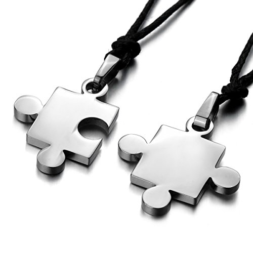 MunkiMix 2 Pieza Acero Inoxidable Colgante Collar El Tono De Plata Rompecabezas Amor Love San Valentin Pareja His & Hers Conjunto Set Ajustable 20~22 Pulgada Cadena Hombre,Mujer,Cadena MunkiMix 2 Pieza Acero Inoxidable Colgante Collar El Tono De Plata Rompecabezas Amor Love San Valentin Pareja His & Hers Conjunto Set Ajustable 20~22 Pulgada Cadena Hombre,Mujer,Cadena
