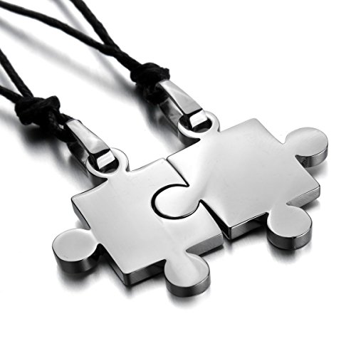 MunkiMix 2 Pieza Acero Inoxidable Colgante Collar El Tono De Plata Rompecabezas Amor Love San Valentin Pareja His & Hers Conjunto Set Ajustable 20~22 Pulgada Cadena Hombre,Mujer,Cadena MunkiMix 2 Pieza Acero Inoxidable Colgante Collar El Tono De Plata Rompecabezas Amor Love San Valentin Pareja His & Hers Conjunto Set Ajustable 20~22 Pulgada Cadena Hombre,Mujer,Cadena