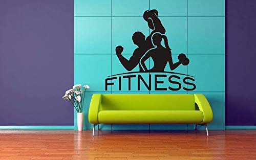 Mural de pared Pegatina Vinilo Decoración Gimnasio Gerl y Hombre Fitness Club Sport Bodyfit