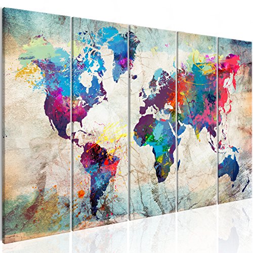murando Cuadro Mapamundi 200x80 cm Impresión de 5 Piezas Material Tejido no Tejido Impresión Artística Imagen Gráfica Decoracion de Pared Mapa del Mundo Continente k-A-0179-b-n murando Cuadro Mapamundi 200x80 cm Impresión de 5 Piezas Material Tejido no Tejido Impresión Artística Imagen Gráfica Decoracion de Pared Mapa del Mundo Continente k-A-0179-b-n