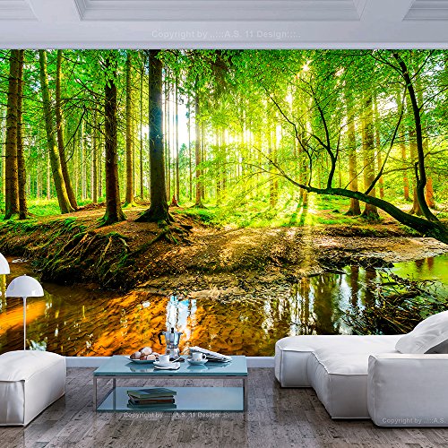 murando Fotomurales 350x256 cm XXL Papel pintado tejido no tejido Decoración de Pared decorativos Murales moderna de Diseno Fotográfico Bosque Naturaleza c-B-0241-a-a