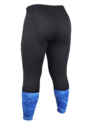 Muscle Alive Hombres Gimnasio Culturismo Compresión Leggins Medias Rutina de Ejercicio Aptitud Pantalones Capa Base Fresco y seco