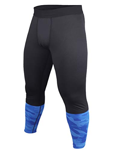 Muscle Alive Hombres Gimnasio Culturismo Compresión Leggins Medias Rutina de Ejercicio Aptitud Pantalones Capa Base Fresco y seco