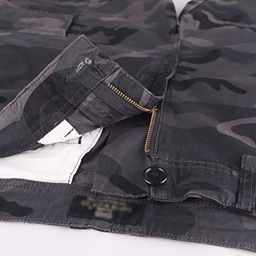 Muscle Alive Hombres Shorts Cargo Cámping Excursionismo Camuflaje Vendimia 100% algodón Pantalones Cortos