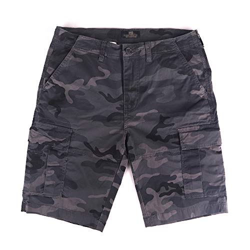 Muscle Alive Hombres Shorts Cargo Cámping Excursionismo Camuflaje Vendimia 100% algodón Pantalones Cortos