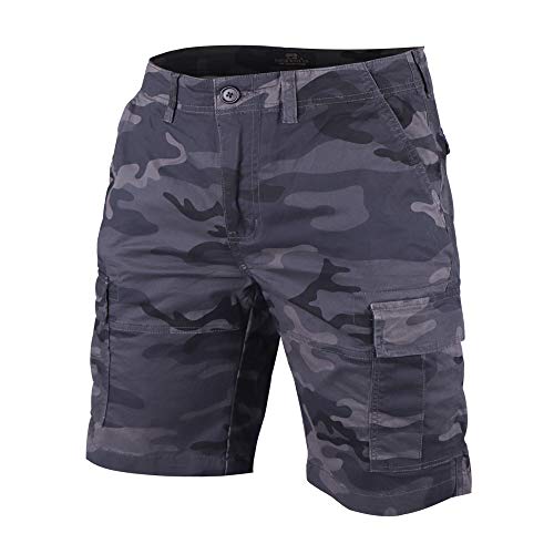 Muscle Alive Hombres Shorts Cargo Cámping Excursionismo Camuflaje Vendimia 100% algodón Pantalones Cortos