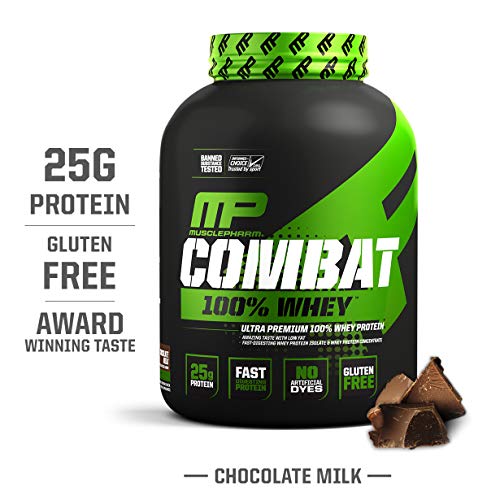 Muscle Pharm Combat 100% Whey Protein Powder, Chocolate Milk, 5 Pound