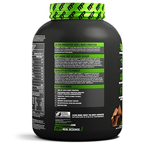 Muscle Pharm Combat 100% Whey Protein Powder, Chocolate Milk, 5 Pound