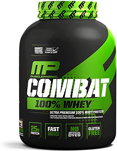 Muscle Pharm Combat 100% Whey Protein Powder, Chocolate Milk, 5 Pound