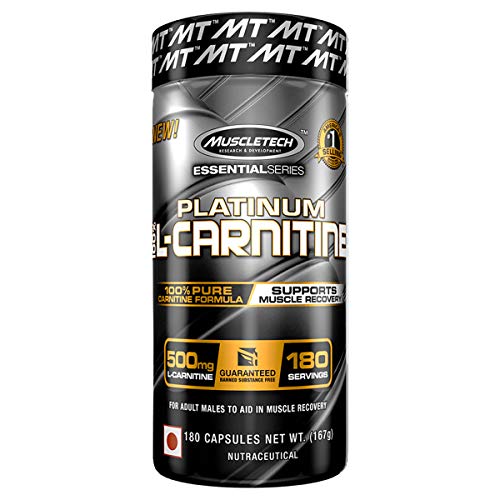 Muscletech Essential Series Platinum 100% L-Carnitine Standard - 180 Cápsulas