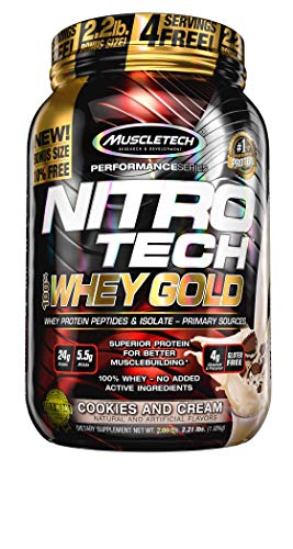 Muscletech Performance Series Nitro Tech 100% Whey Gold Cookies and Cream - 1134 gr