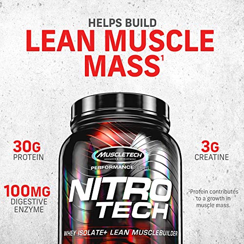 Muscletech Suplemento para Deportistas Nitro Tech Performance Series, Sabor de Chocolate - 907 gr