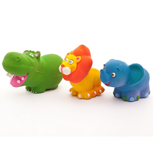 Mushroom and Co Lanco - Juego de 3 animales de la selva de caucho natural Mushroom and Co Lanco - Juego de 3 animales de la selva de caucho natural