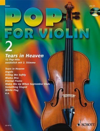 Music Box Box Pop for Violin Band 2 - Juego de 12 canciones para violín (incluye CD, para 1 o 2 violinos)