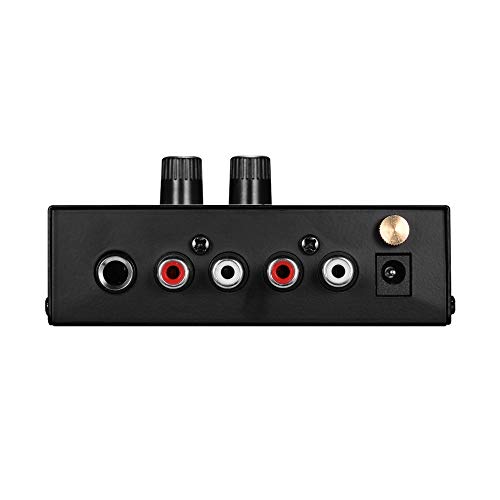 Muslady Phono Preamplificador Preamplificador con Controles de Nivel y Volumen Entrada y Salida RCA 1/4" TRS Interfaces de Salida Muslady Phono Preamplificador Preamplificador con Controles de Nivel y Volumen Entrada y Salida RCA 1/4" TRS Interfaces de Salida