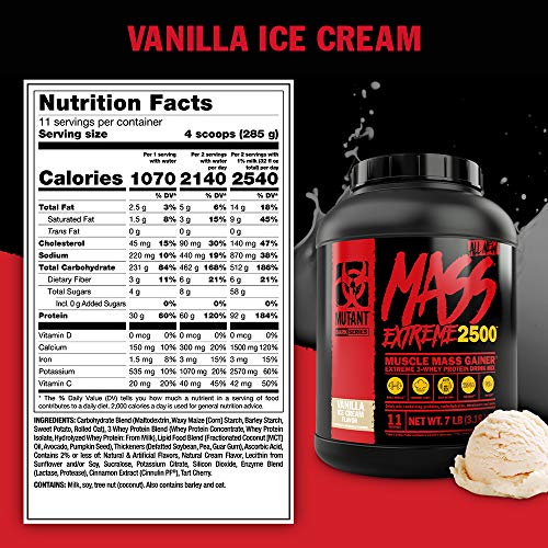 Mutant Mass Xxxtreme 2500 Triple Chocolate - 3178 gr Mutant Mass Xxxtreme 2500 Triple Chocolate - 3178 gr
