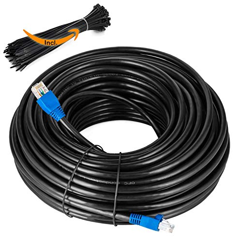 MutecPower Cables CAT6 Impermeables para Exteriores de 50 m - CCA - Cable de Red ethernet para soterramiento Directo - 250 MHz - 50 Metros