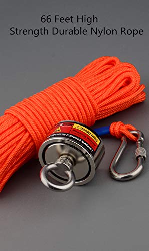 MUTUACTOR Fuertes imanes de pesca combinados con fuerza de tracción de 240kg,de recuperación de N52 imanes de neodimio con cuerda duradera de 20m,potentes imanes para pesca y recuperación magnética MUTUACTOR Fuertes imanes de pesca combinados con fuerza de tracción de 240kg,de recuperación de N52 imanes de neodimio con cuerda duradera de 20m,potentes imanes para pesca y recuperación magnética