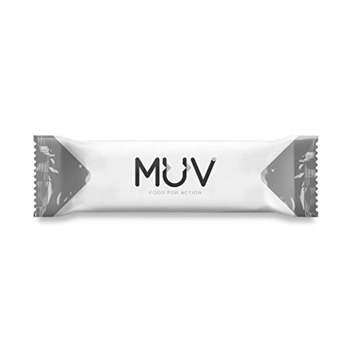 Muv Food For Action - Barras de proteína bajas en azúcar sabor doble chocolate, 12 unidades de 60 g