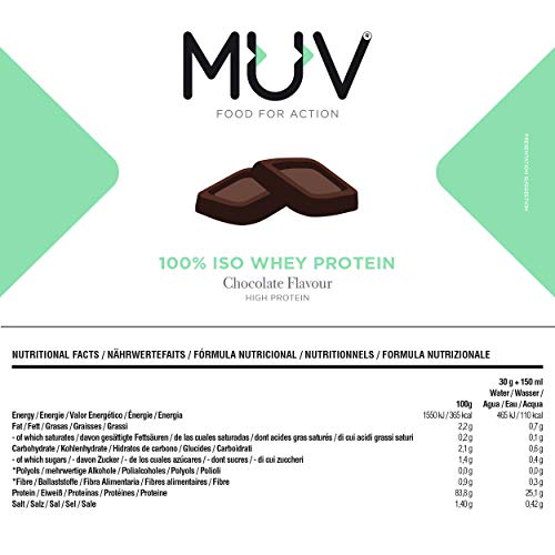 Muv Food For Action Iso Whey Protein Chocolate Flavour 1000 g Muv Food For Action Iso Whey Protein Chocolate Flavour 1000 g