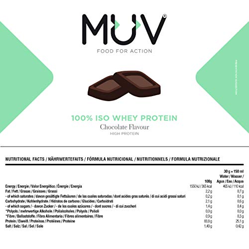 Muv Food For Action Iso Whey Protein Chocolate Flavour 1000 g