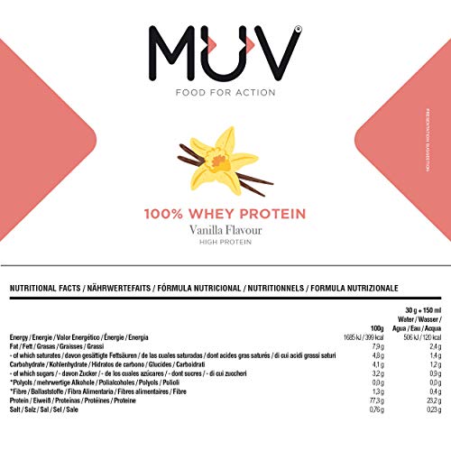Muv Food For Action Whey Protein Vainilla Flavour 1000 g