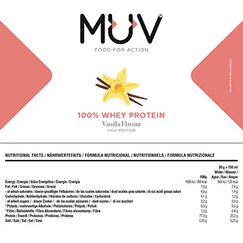 Muv Food For Action Whey Protein Vainilla Flavour 1000 g Muv Food For Action Whey Protein Vainilla Flavour 1000 g