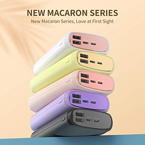 MUYEY Banco de energía, Cargador portátil de Alta Capacidad de 20000 mAh con 2 Puertos USB y 1 Puerto Tipo C para teléfonos Inteligentes, tabletas y Otros Dispositivos (admite Carga rápida),Amarillo MUYEY Banco de energía, Cargador portátil de Alta Capacidad de 20000 mAh con 2 Puertos USB y 1 Puerto Tipo C para teléfonos Inteligentes, tabletas y Otros Dispositivos (admite Carga rápida),Amarillo