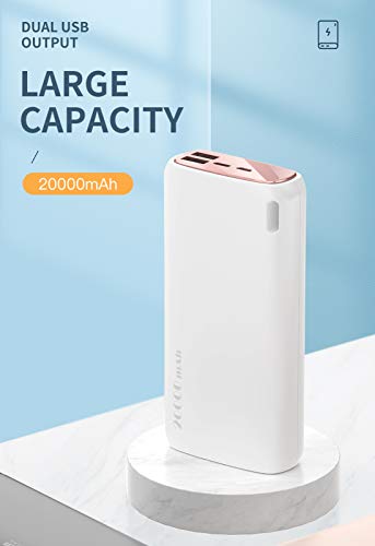 MUYEY Banco de energía, Cargador portátil de Alta Capacidad de 20000 mAh con 2 Puertos USB y 1 Puerto Tipo C para teléfonos Inteligentes, tabletas y Otros Dispositivos (admite Carga rápida),Amarillo