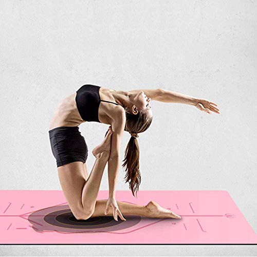 MVNZXL Estera de Yoga para Ejercicio Extra Gruesa de 6 mm, Alfombra Antideslizante con línea de posición, para tapetes de Gimnasia para Principiantes (72 x 24 x 6 mm)