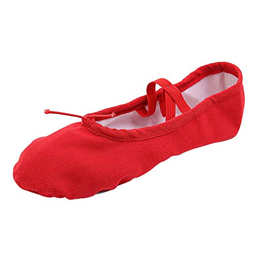 MVPKK Zapatillas de Ballet Mujer Zapatillas De Ballet Canvas Dance Zapatos Split Zapatillas Media Punta de Ballet Suela Partida de Cuero CláSico de Suela Partida para Mujer Y Adulta