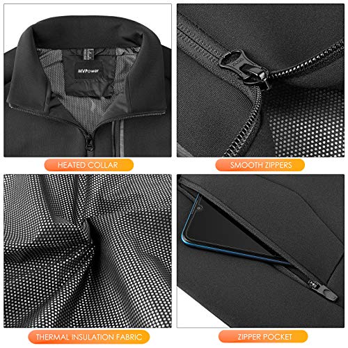 MVPower Chaleco Térmico Electrico para Hombre y Mujer, Chaleco Calefactable de Carga Usb para Cuello, Espalda y Estómago, 3 Niveles de Temperatura, para Actividades al Aire Libre en Invierno MVPower Chaleco Térmico Electrico para Hombre y Mujer, Chaleco Calefactable de Carga Usb para Cuello, Espalda y Estómago, 3 Niveles de Temperatura, para Actividades al Aire Libre en Invierno