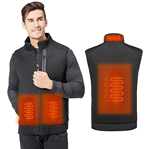 MVPower Chaleco Térmico Electrico para Hombre y Mujer, Chaleco Calefactable de Carga Usb para Cuello, Espalda y Estómago, 3 Niveles de Temperatura, para Actividades al Aire Libre en Invierno MVPower Chaleco Térmico Electrico para Hombre y Mujer, Chaleco Calefactable de Carga Usb para Cuello, Espalda y Estómago, 3 Niveles de Temperatura, para Actividades al Aire Libre en Invierno