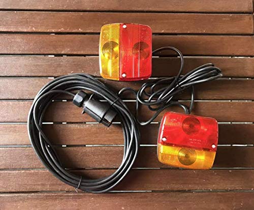 MVPOWER Luces Traseras para Remolque Iluminación del Remolque con Cableado Magnético Cable de 7m 21W 12V