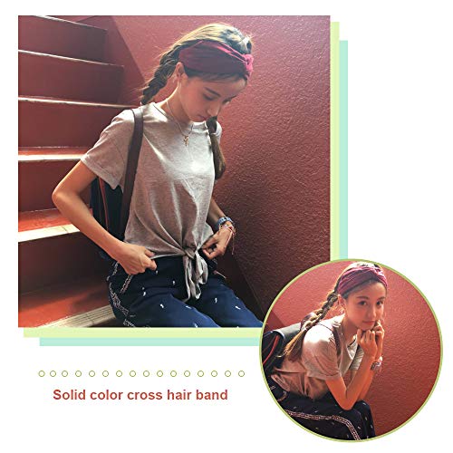 MWOOT Diademas para Mujer Adultas, 6 piezas Banda para Cabello Accesorios para Pelo elÔsticas de color sólido MWOOT Diademas para Mujer Adultas, 6 piezas Banda para Cabello Accesorios para Pelo elÔsticas de color sólido