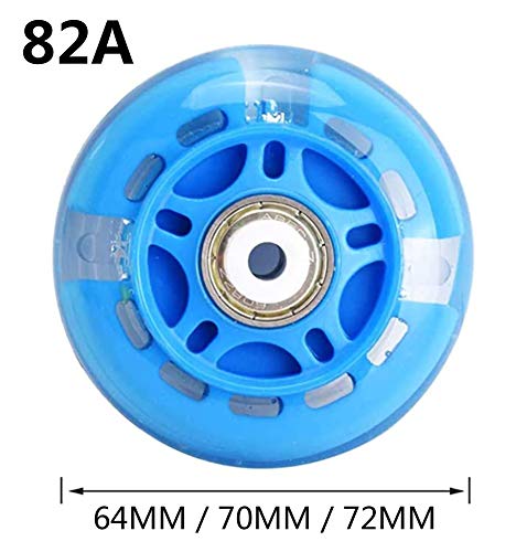 MY1MEY Ruedas de Repuesto de 8 Piezas, Luces LED para Patines en línea, con rodamientos Ruedas de PU para Patines en línea para Exteriores 82A 64 mm / 70 mm / 72 mm(70mm) MY1MEY Ruedas de Repuesto de 8 Piezas, Luces LED para Patines en línea, con rodamientos Ruedas de PU para Patines en línea para Exteriores 82A 64 mm / 70 mm / 72 mm(70mm)
