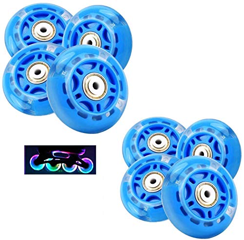 MY1MEY Ruedas de Repuesto de 8 Piezas, Luces LED para Patines en línea, con rodamientos Ruedas de PU para Patines en línea para Exteriores 82A 64 mm / 70 mm / 72 mm(70mm) MY1MEY Ruedas de Repuesto de 8 Piezas, Luces LED para Patines en línea, con rodamientos Ruedas de PU para Patines en línea para Exteriores 82A 64 mm / 70 mm / 72 mm(70mm)