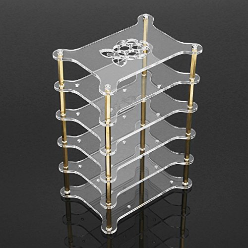 MYAMIA Acrílico Transparente De 5 Capas Cluster Case Stack Stack para Raspberry Pi 4/3/2 B Y B + MYAMIA Acrílico Transparente De 5 Capas Cluster Case Stack Stack para Raspberry Pi 4/3/2 B Y B +