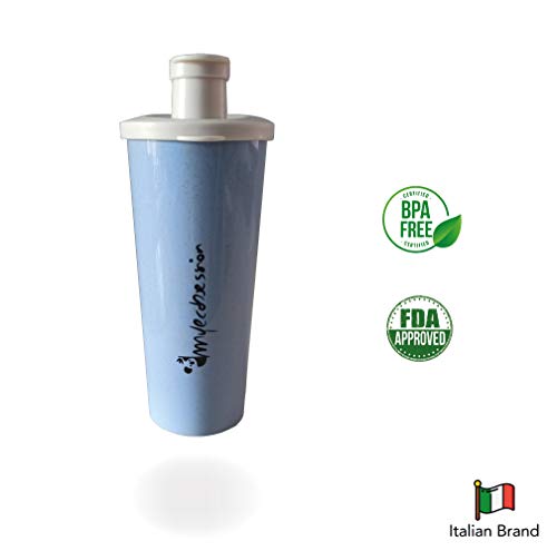MYECOBSESSION Shaker hermético para batidos de proteínas de 500ml en Fibra de Trigo - con batidor - Mixing Ball - sin BPA (Azul) MYECOBSESSION Shaker hermético para batidos de proteínas de 500ml en Fibra de Trigo - con batidor - Mixing Ball - sin BPA (Azul)