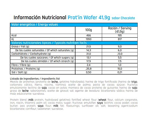 MYFITBODY Barrita- Barquillo alta Proteína, sabor vainilla - 12 uds. de 40.42g - total: 485.04g MYFITBODY Barrita- Barquillo alta Proteína, sabor vainilla - 12 uds. de 40.42g - total: 485.04g