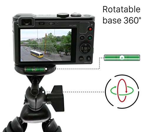 MyGadget Mini Trípode Flexible para Cámara Reflex - Soporte Portatíl Pulpo con Liberación Rápida de Placa - Montaje Universal 360° Pequeño - Negro MyGadget Mini Trípode Flexible para Cámara Reflex - Soporte Portatíl Pulpo con Liberación Rápida de Placa - Montaje Universal 360° Pequeño - Negro