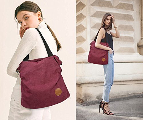 Myhozee Bolsos de Mujer,Bolso Bandolera Mujer Bolso Lona de Hombro Bolso Tote Bolso Shopper Bolso de Mano para Multifuncional - Negro Myhozee Bolsos de Mujer,Bolso Bandolera Mujer Bolso Lona de Hombro Bolso Tote Bolso Shopper Bolso de Mano para Multifuncional - Negro
