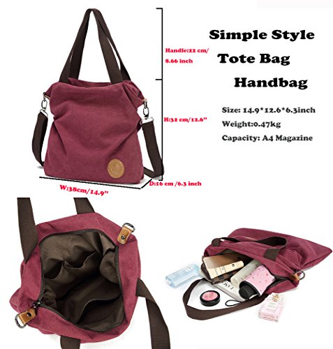 Myhozee Bolsos de Mujer,Bolso Bandolera Mujer Bolso Lona de Hombro Bolso Tote Bolso Shopper Bolso de Mano para Multifuncional - Negro Myhozee Bolsos de Mujer,Bolso Bandolera Mujer Bolso Lona de Hombro Bolso Tote Bolso Shopper Bolso de Mano para Multifuncional - Negro