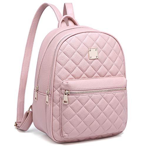 Myhozee Bolsos Mochila Mujer Casual - Impermeable Mochilas Mujer Cuero de PU Bolsa de Mano Viager Escolar para Mujeres Señoras -Rose