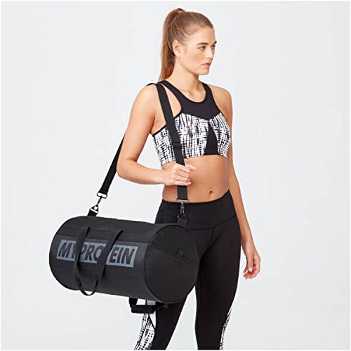 Myprotein Barrel Bag Bolso Deportivo, Adultos Unisex, Negro (Negro), Talla Unica