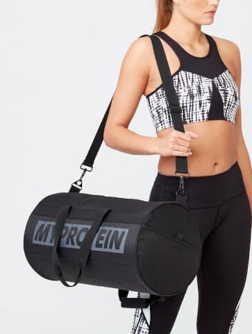 Myprotein Barrel Bag Bolso Deportivo, Adultos Unisex, Negro (Negro), Talla Unica