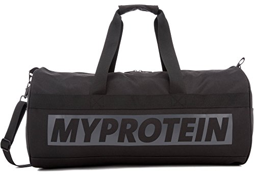 Myprotein Barrel Bag Bolso Deportivo, Adultos Unisex, Negro (Negro), Talla Unica