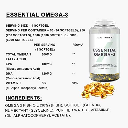 Myprotein Essential Omega-3 (90 caps) 90 Unidades 90 g Myprotein Essential Omega-3 (90 caps) 90 Unidades 90 g
