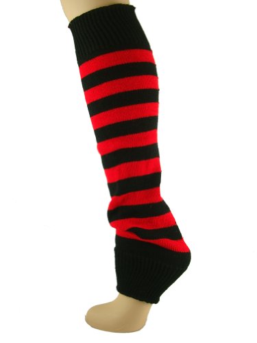 Mysocks calentadores raya negro rojo Mysocks calentadores raya negro rojo