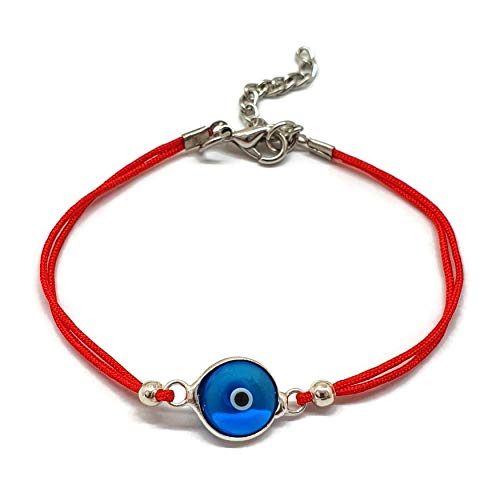 MYSTIC JEWELS by Dalia - Pulsera Clásico Ojo Turco de la Buene Suerte para Hombres y Mujeres (Rojo)